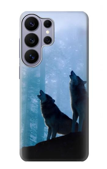 S4053 Two Wolves Couple Howling Forest Case For Samsung Galaxy S26 Ultra