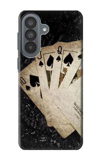 S3231 Vintage Royal Straight Flush Cards Case For Samsung Galaxy A37