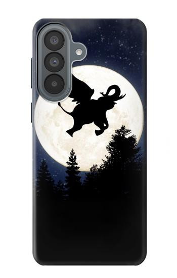 S3323 Flying Elephant Full Moon Night Case For Samsung Galaxy A37