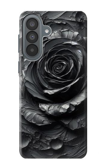 S3969 Black Rose Hard Brush Stroke Case For Samsung Galaxy A37
