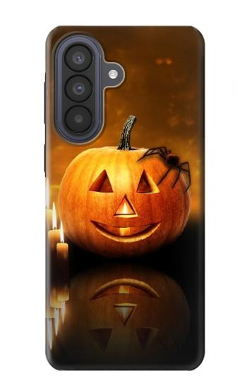 S1083 Pumpkin Spider Candles Halloween Case For Samsung Galaxy A57