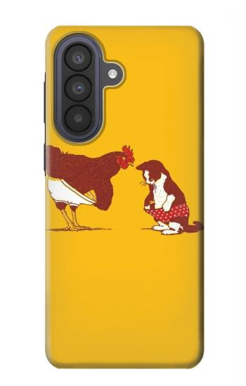 S1093 Rooster and Cat Joke Case For Samsung Galaxy A57