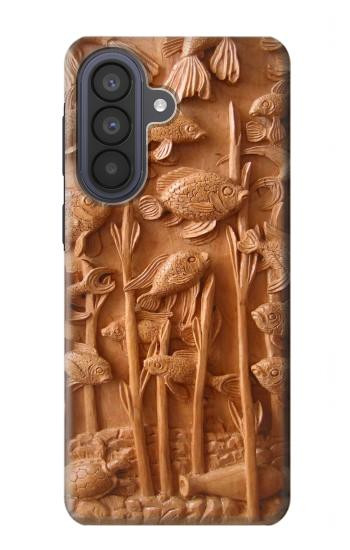 S1307 Fish Wood Carving Graphic Printed Case For Samsung Galaxy A57