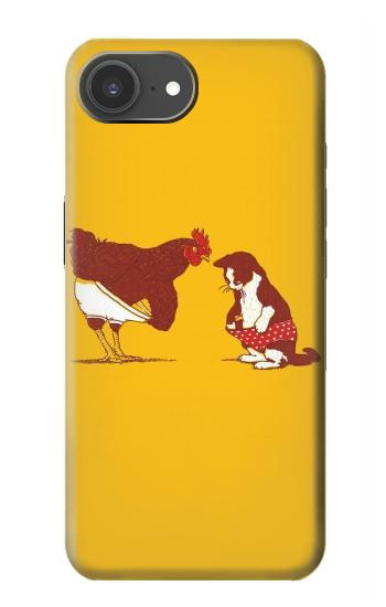 S1093 Rooster and Cat Joke Case For iPhone 17e