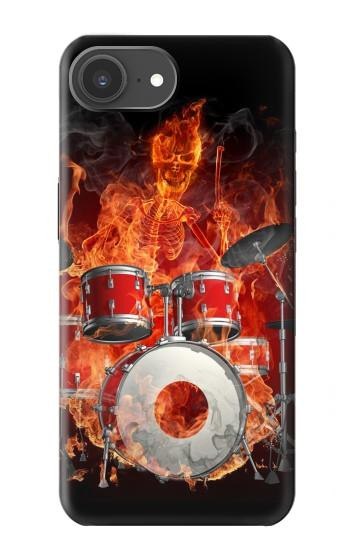 S1431 Skull Drum Fire Rock Case For iPhone 17e