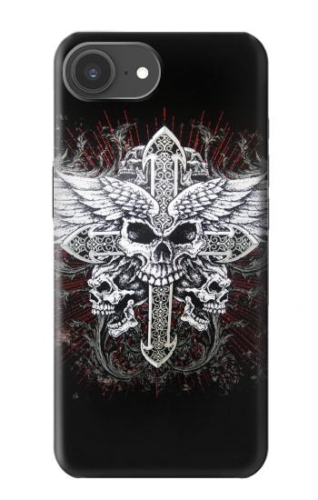 S1434 Skull Wing Tattoo Biker Case For iPhone 17e