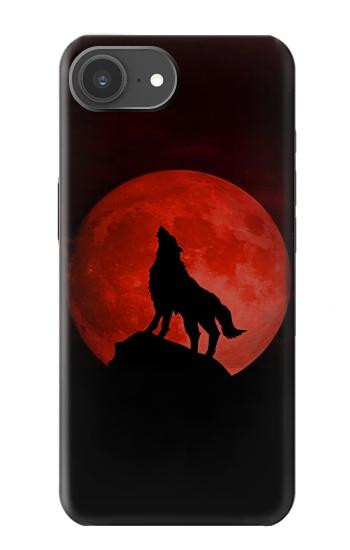 S2955 Wolf Howling Red Moon Case For iPhone 17e