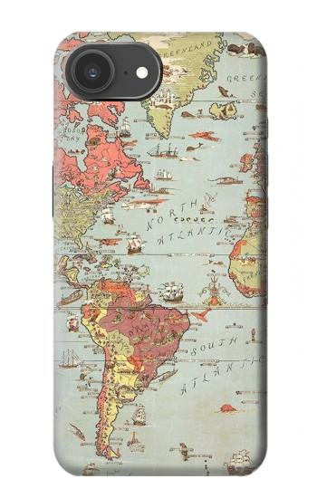 S3418 Vintage World Map Case For iPhone 17e