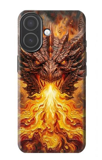 S4090 Epic Fire Dragon Fantasy Illustration Case For iPhone 17