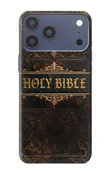 S4109 Vintage Antique Bible Book Cover Art Case For iPhone 17 Pro Max, 18 Pro Max