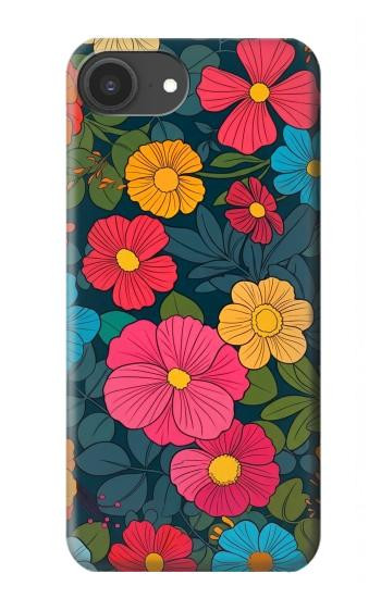 S4105 Vibrant Colorful Floral Pattern Case For iPhone 16e, 17e