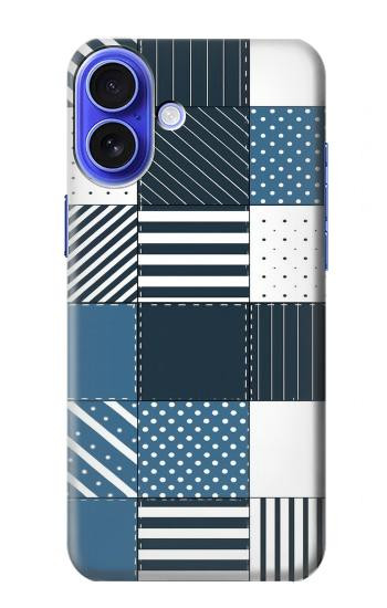 S4082 Modern Geometric Patchwork Pattern Case For iPhone 16