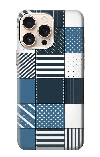 S4082 Modern Geometric Patchwork Pattern Case For iPhone 16 pro