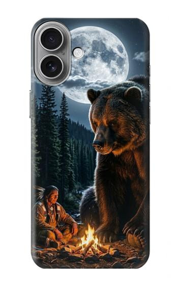 S4095 Majestic Bear Indian Wilderness Art Case For iPhone 16 plus
