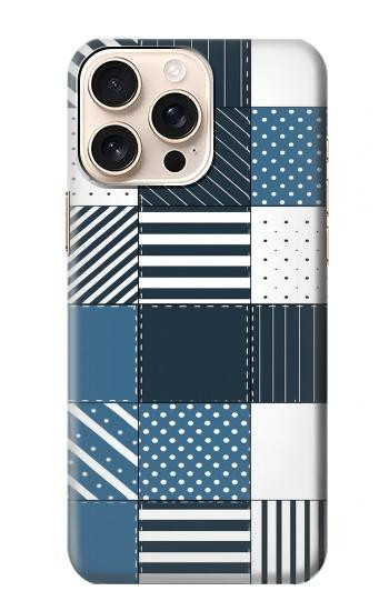 S4082 Modern Geometric Patchwork Pattern Case For iPhone 16 pro max