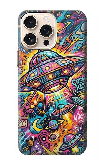 S4085 Cosmic Spaceship Psychedelic Art Case For iPhone 16 pro max