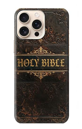 S4109 Vintage Antique Bible Book Cover Art Case For iPhone 16 pro max