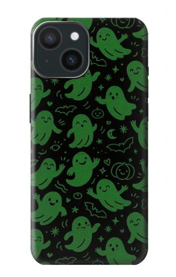 S4087 Cute Green Ghost Cartoon Pattern Case For iPhone 15