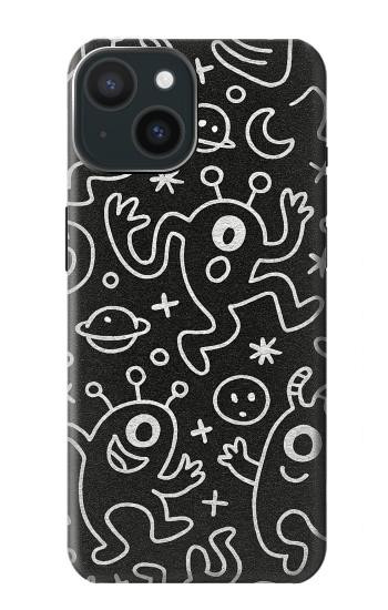 S4101 Cute Cartoon Monster Pattern Case For iPhone 15