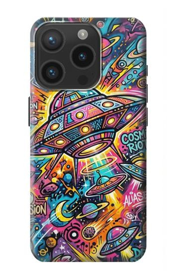 S4085 Cosmic Spaceship Psychedelic Art Case For iPhone 15 Pro
