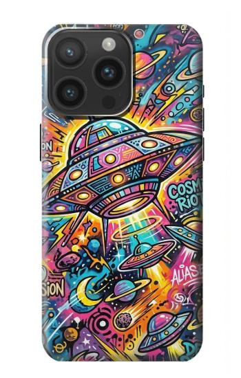 S4085 Cosmic Spaceship Psychedelic Art Case For iPhone 15 Pro Max