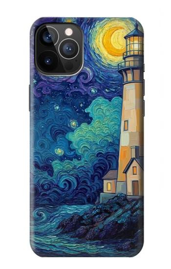 S4092 Moonlit Lighthouse Coastal Painting Case For iPhone 12, iPhone 12 Pro