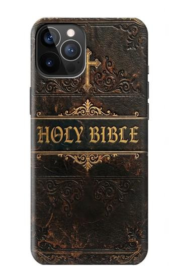 S4109 Vintage Antique Bible Book Cover Art Case For iPhone 12, iPhone 12 Pro
