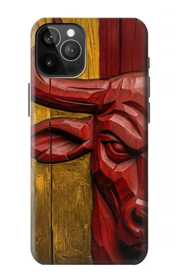 S4098 Span Bull Carved Artwork Case For iPhone 12 Pro Max