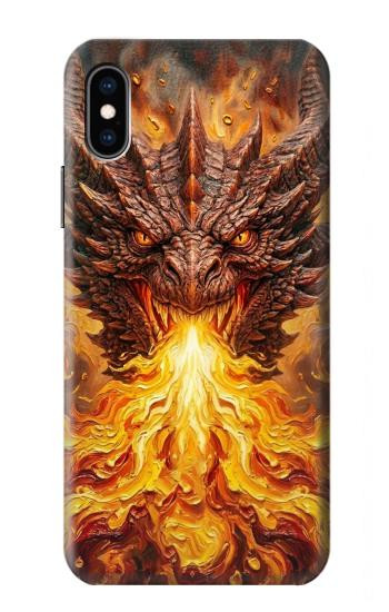 S4090 Epic Fire Dragon Fantasy Illustration Case For iPhone X, iPhone XS