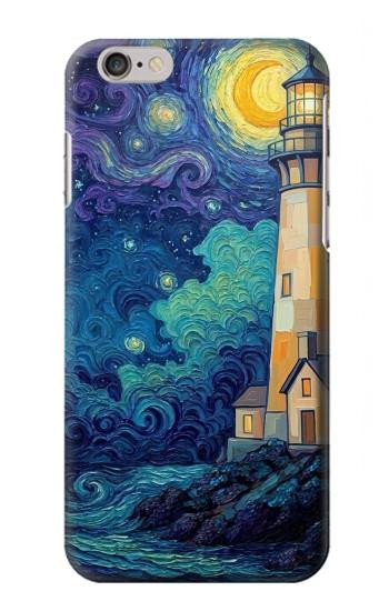 S4092 Moonlit Lighthouse Coastal Painting Case For iPhone 6 6S
