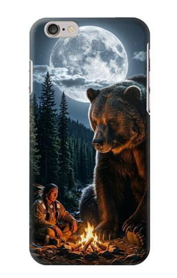 S4095 Majestic Bear Indian Wilderness Art Case For iPhone 6 6S