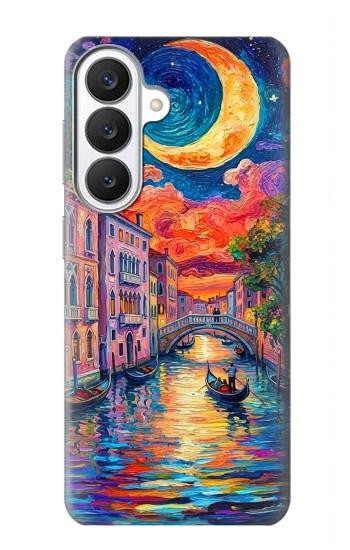 S4083 Colorful Painting Moonlit Venice City Case For Samsung Galaxy S26