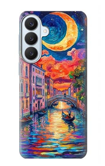S4083 Colorful Painting Moonlit Venice City Case For Samsung Galaxy S26 Plus