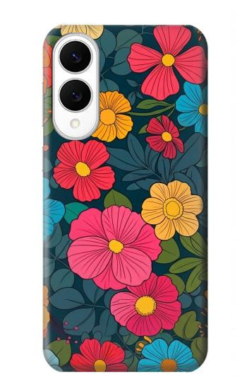 S4105 Vibrant Colorful Floral Pattern Case For Samsung Galaxy S25 Edge