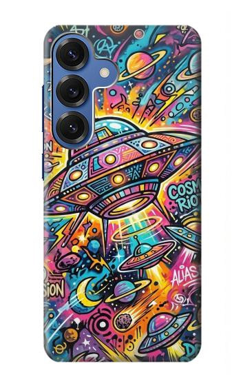 S4085 Cosmic Spaceship Psychedelic Art Case For Samsung Galaxy S25