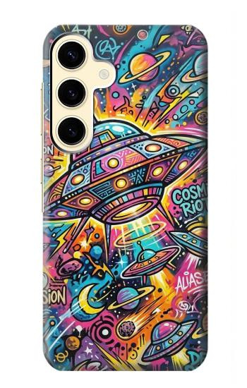 S4085 Cosmic Spaceship Psychedelic Art Case For Samsung Galaxy S24