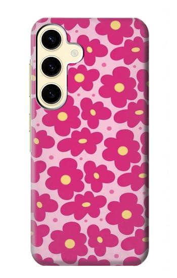 S4097 Pink Floral Seamless Pattern Design Case For Samsung Galaxy S24