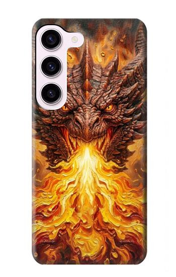 S4090 Epic Fire Dragon Fantasy Illustration Case For Samsung Galaxy S23