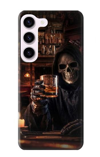 S4102 Vintage Skull Tavern Artwork Case For Samsung Galaxy S23