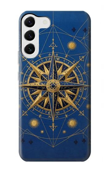 S4086 Nautical Compass Maritime Design Case For Samsung Galaxy S23 Plus