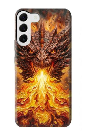 S4090 Epic Fire Dragon Fantasy Illustration Case For Samsung Galaxy S23 Plus