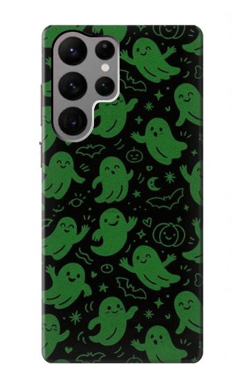 S4087 Cute Green Ghost Cartoon Pattern Case For Samsung Galaxy S23 Ultra