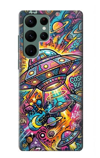 S4085 Cosmic Spaceship Psychedelic Art Case For Samsung Galaxy S22 Ultra