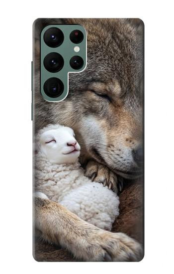 S4089 Gentle Wolf And Lamb Friendship Art Case For Samsung Galaxy S22 Ultra