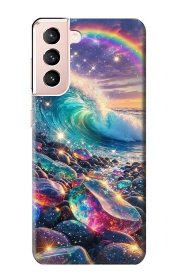 S4084 Rainbow Ocean Wave Fantasy Case For Samsung Galaxy S21 5G
