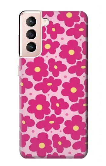 S4097 Pink Floral Seamless Pattern Design Case For Samsung Galaxy S21 5G