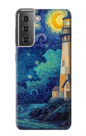 S4092 Moonlit Lighthouse Coastal Painting Case For Samsung Galaxy S21 Plus 5G, Galaxy S21+ 5G
