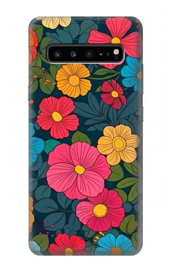 S4105 Vibrant Colorful Floral Pattern Case For Samsung Galaxy S10 5G