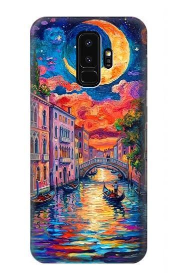 S4083 Colorful Painting Moonlit Venice City Case For Samsung Galaxy S9 Plus