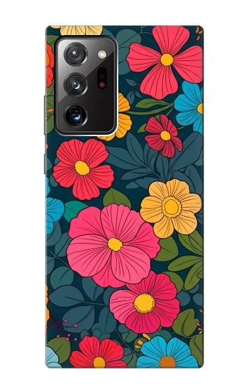 S4105 Vibrant Colorful Floral Pattern Case For Samsung Galaxy Note 20 Ultra, Ultra 5G